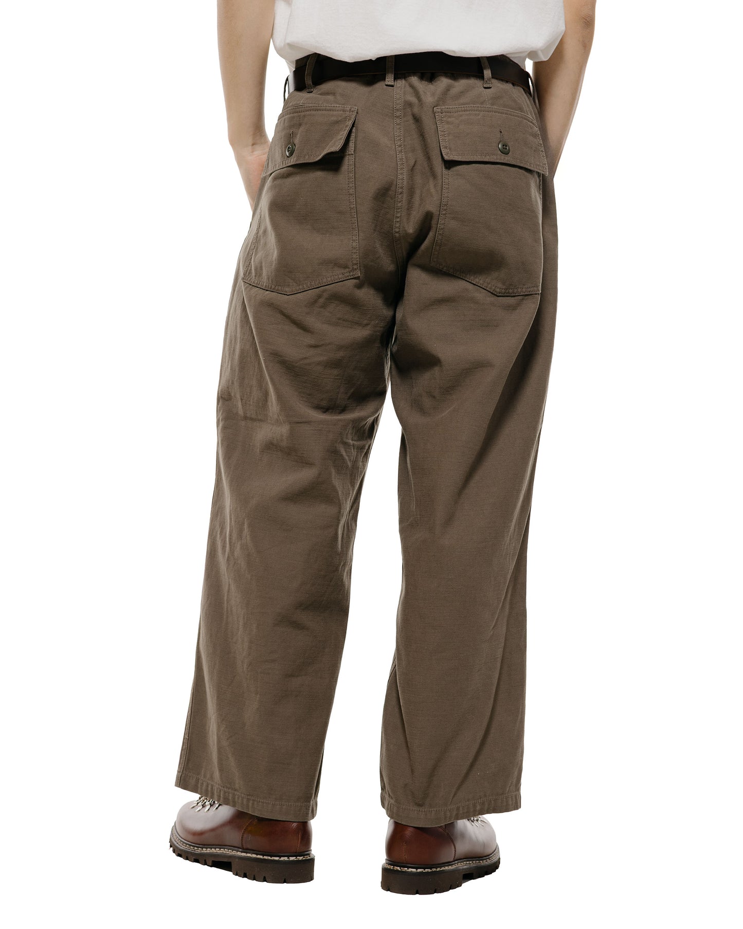 lost & found Beams Plus Beams Plus MIL Utility Trousers Reversed Sateen Olive Brown