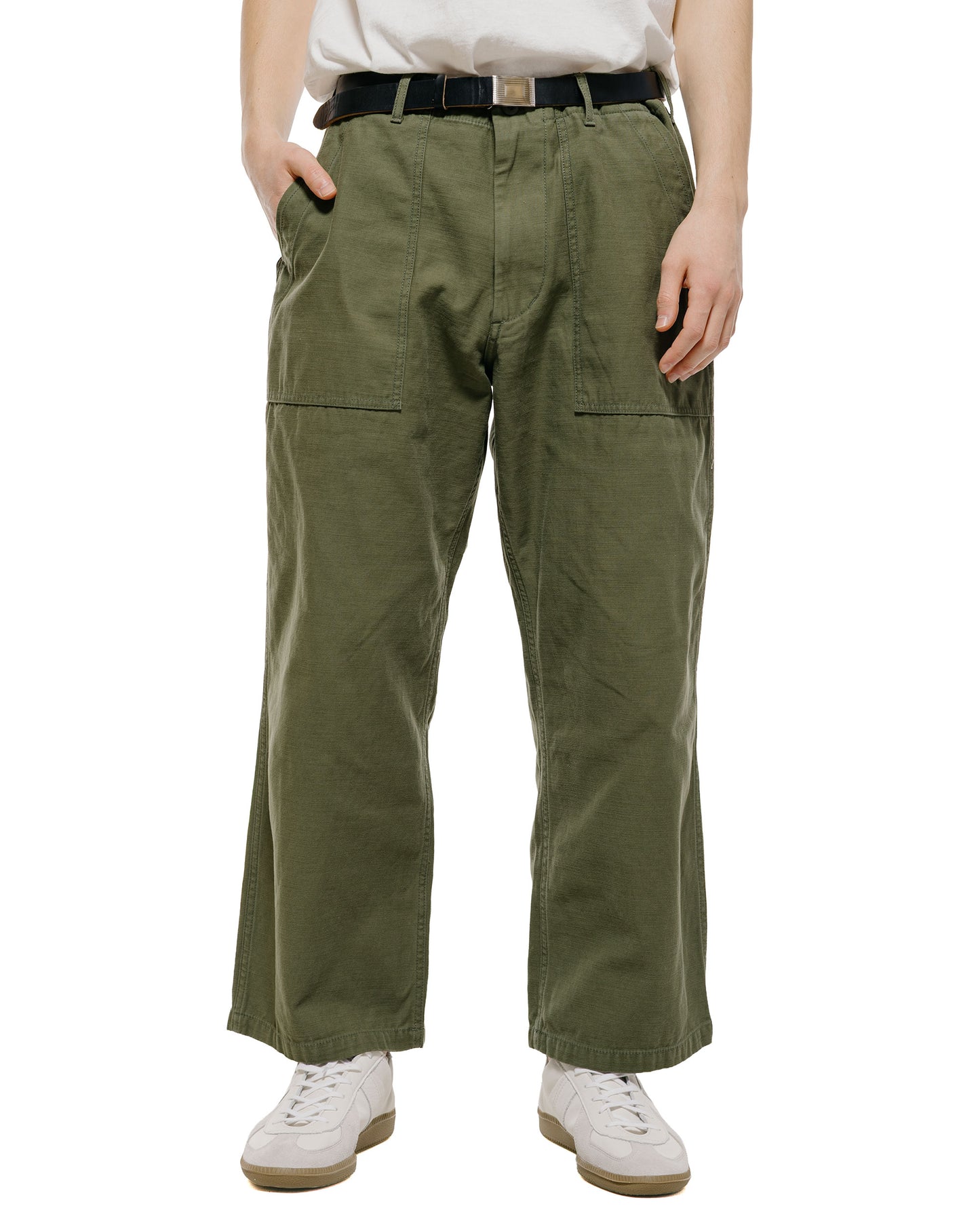 lost & found Beams Plus Beams Plus MIL Utility Trousers Reversed Sateen Olive Green