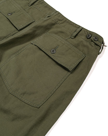 lost & found Beams Plus Beams Plus MIL Utility Trousers Reversed Sateen Olive Green
