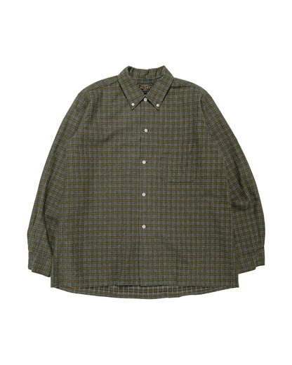 Beams Plus Open B.D. Dobby Plaid Green