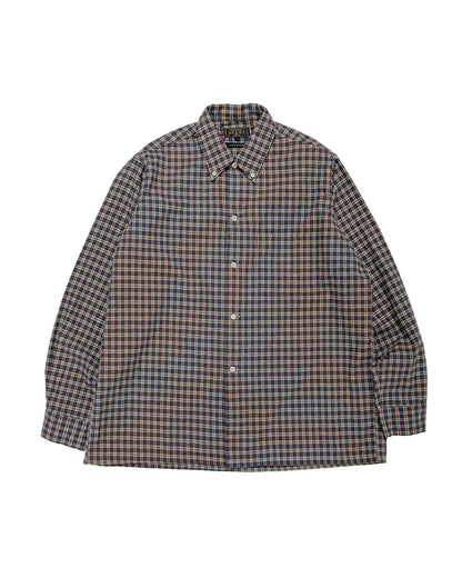 Beams Plus Open B.D. Dobby Plaid Navy