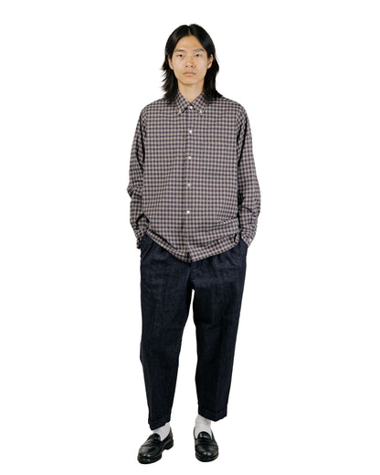 Beams Plus Open B.D. Dobby Plaid Navy
