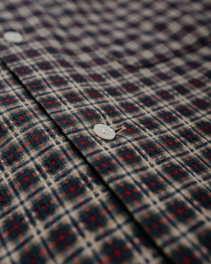 Beams Plus Open B.D. Dobby Plaid Navy