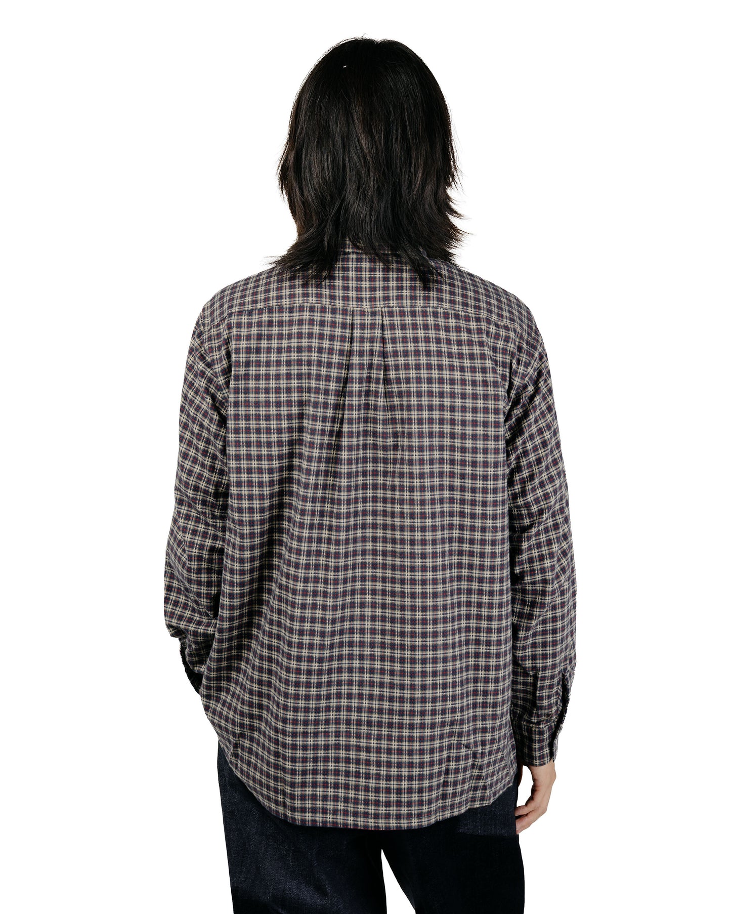 Beams Plus Open B.D. Dobby Plaid Navy
