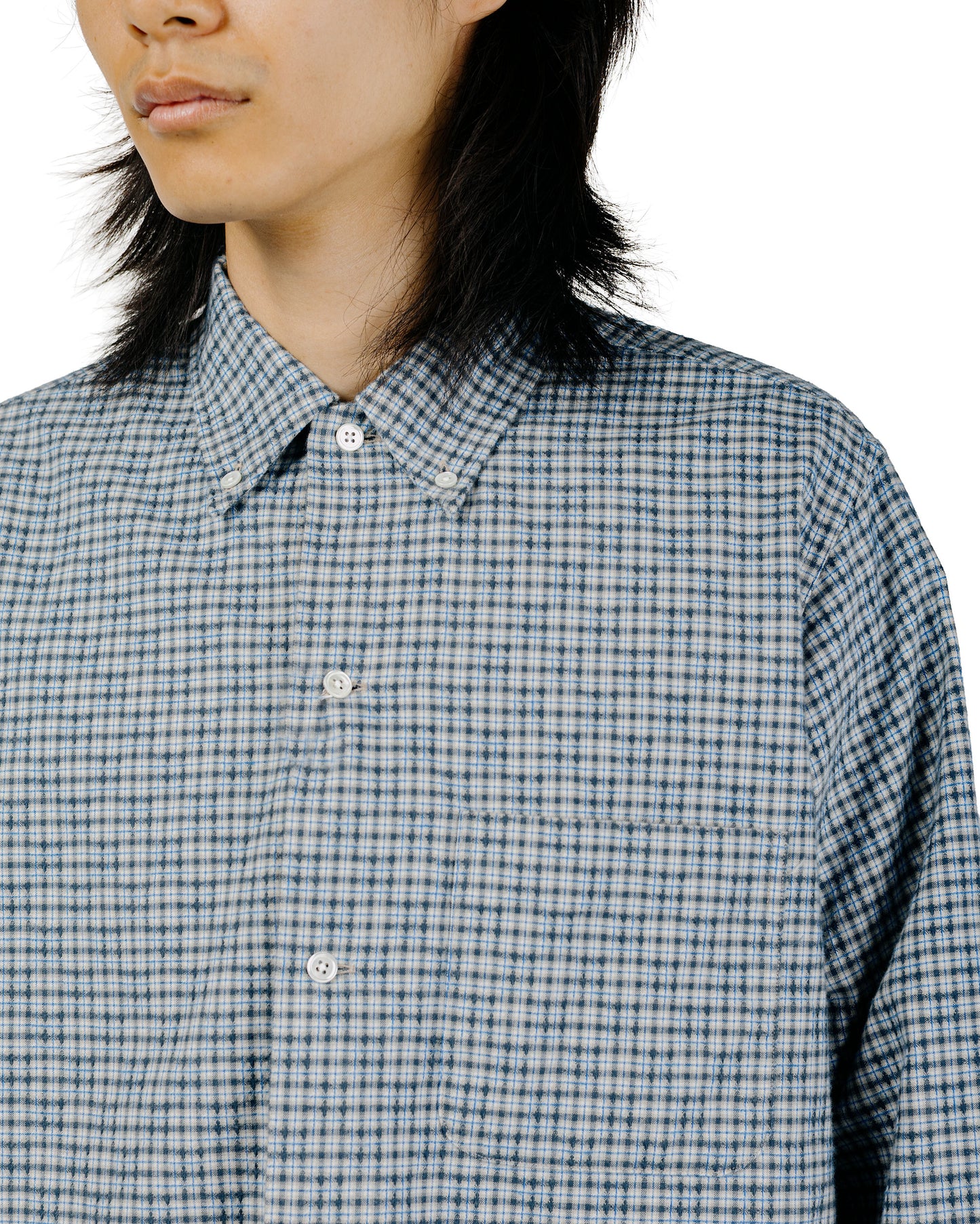 Beams Plus Open B.D. Dobby Plaid Sax