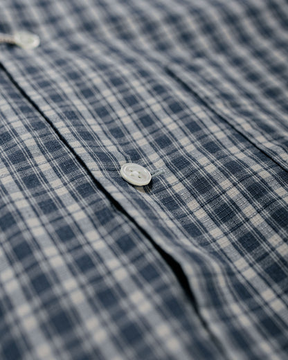 Beams Plus Open B.D. Indigo Dobby Plaid Navy