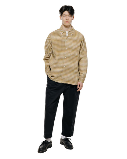 lost & found Beams Plus Beams Plus Open B.D. Panama Plaid Double Face Beige