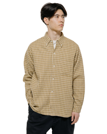 lost & found Beams Plus Beams Plus Open B.D. Panama Plaid Double Face Beige
