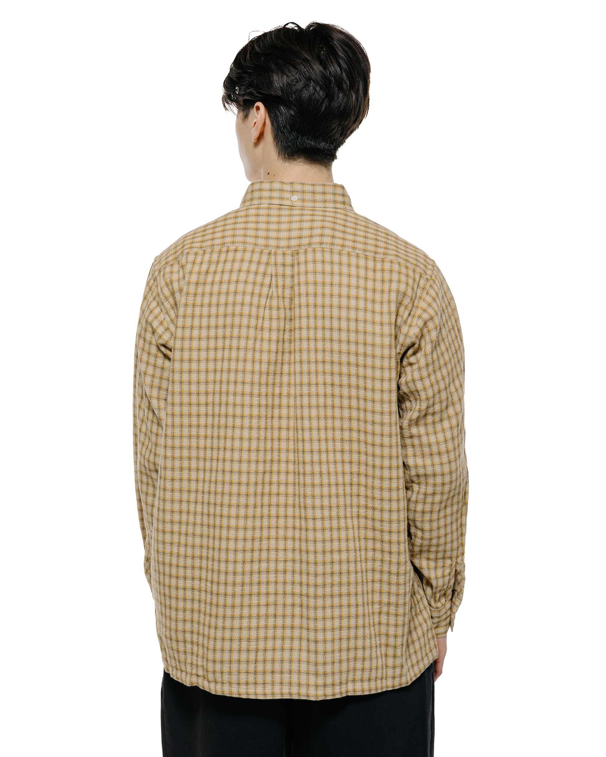lost & found Beams Plus Beams Plus Open B.D. Panama Plaid Double Face Beige