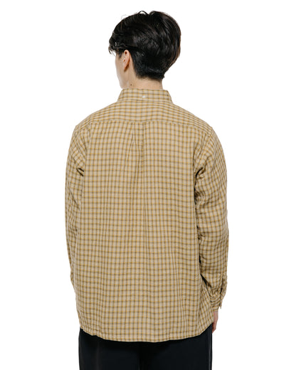 lost & found Beams Plus Beams Plus Open B.D. Panama Plaid Double Face Beige