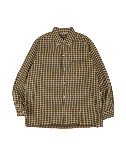 lost & found Beams Plus Beams Plus Open B.D. Panama Plaid Double Face Brown