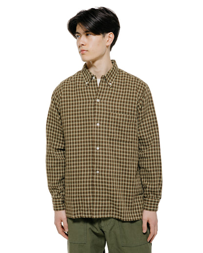 lost & found Beams Plus Beams Plus Open B.D. Panama Plaid Double Face Brown