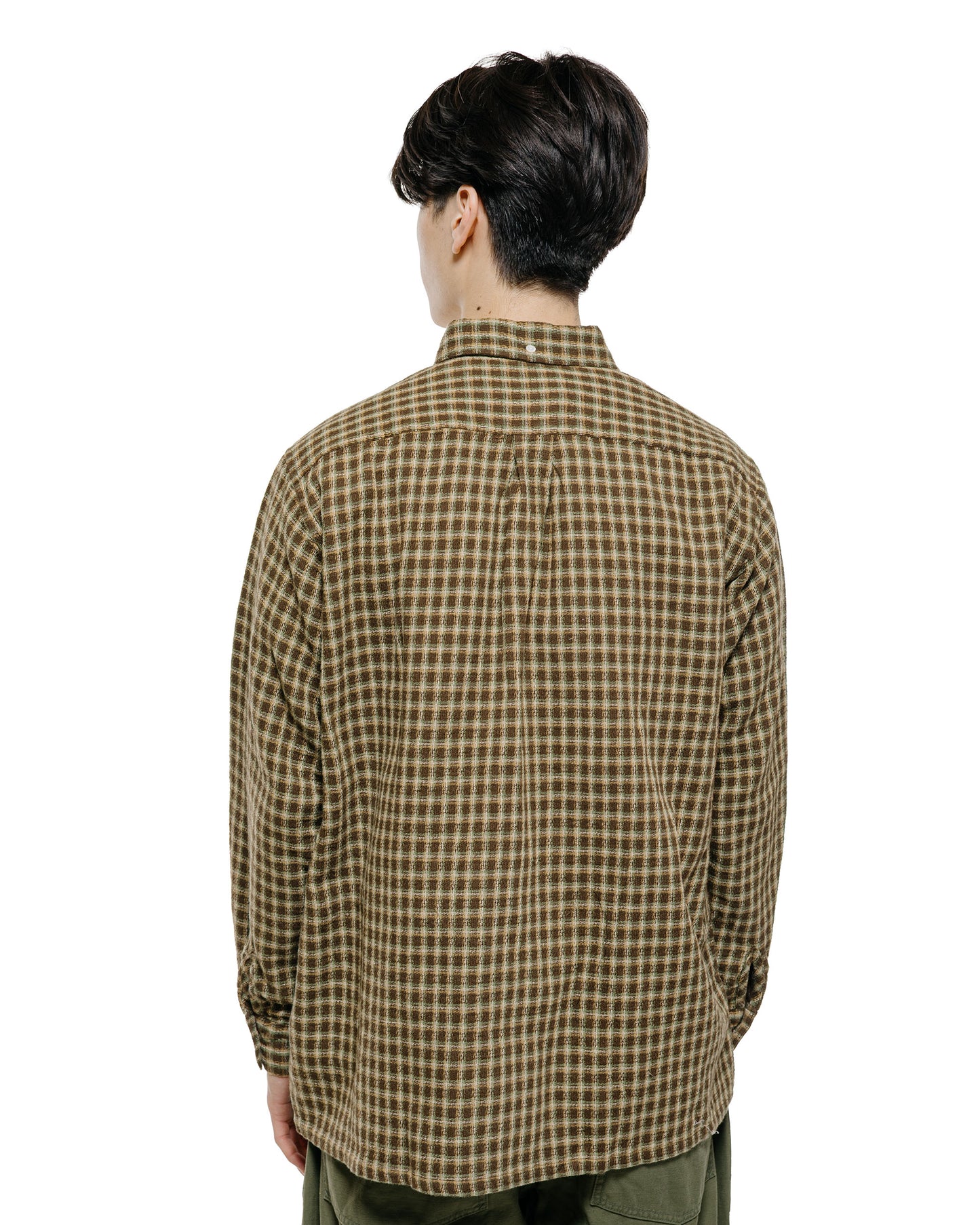 lost & found Beams Plus Beams Plus Open B.D. Panama Plaid Double Face Brown
