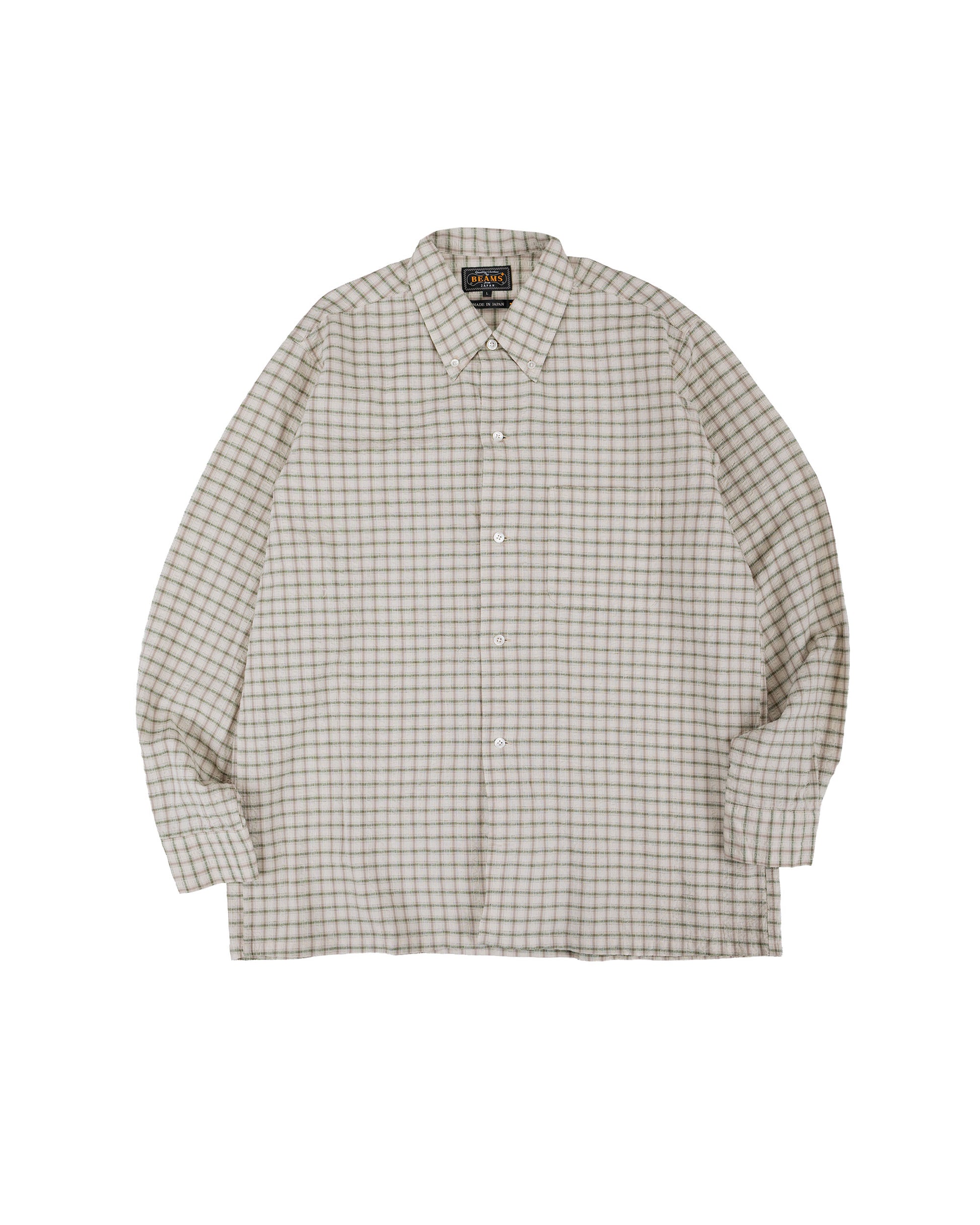lost & found Beams Plus Beams Plus Open B.D. Sucker Plaid Green