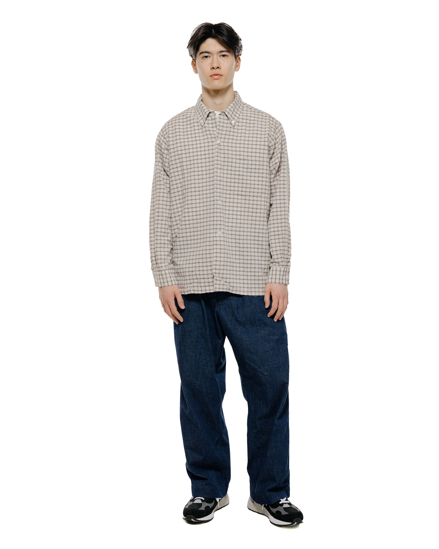 lost & found Beams Plus Beams Plus Open B.D. Sucker Plaid Navy