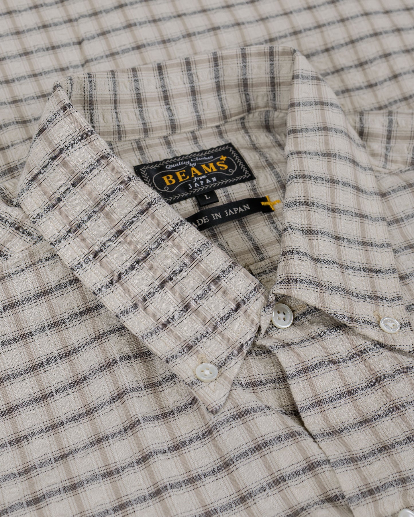 lost & found Beams Plus Beams Plus Open B.D. Sucker Plaid Navy