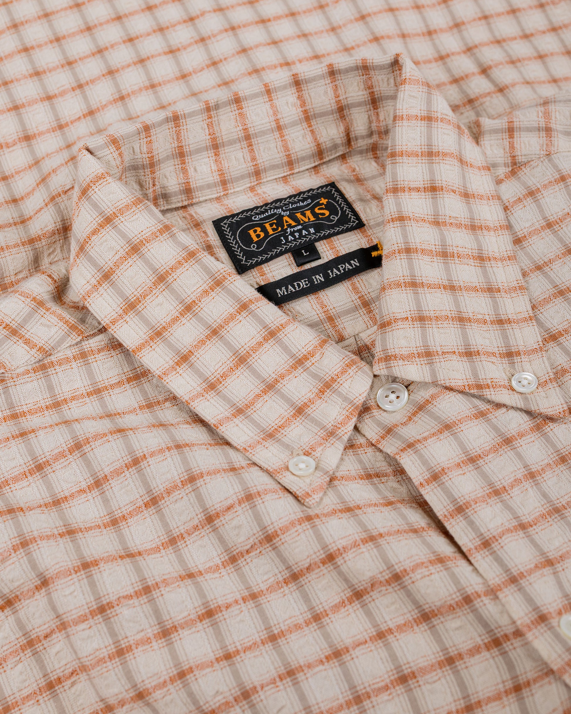lost & found Beams Plus Beams Plus Open B.D. Sucker Plaid Red