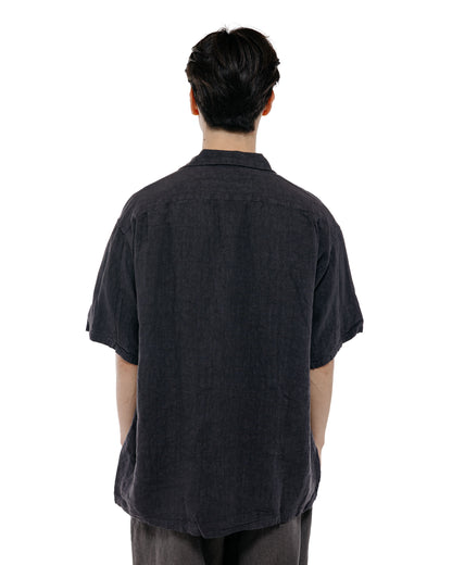 lost & found Beams Plus Beams Plus Open Collar 1/40 Linen Charcoal