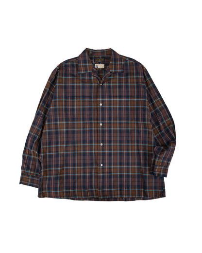 lost & found Beams Plus Beams Plus Open Collar Madras Brown