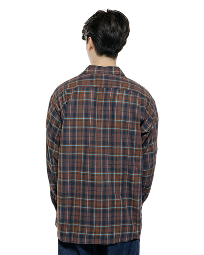 lost & found Beams Plus Beams Plus Open Collar Madras Brown