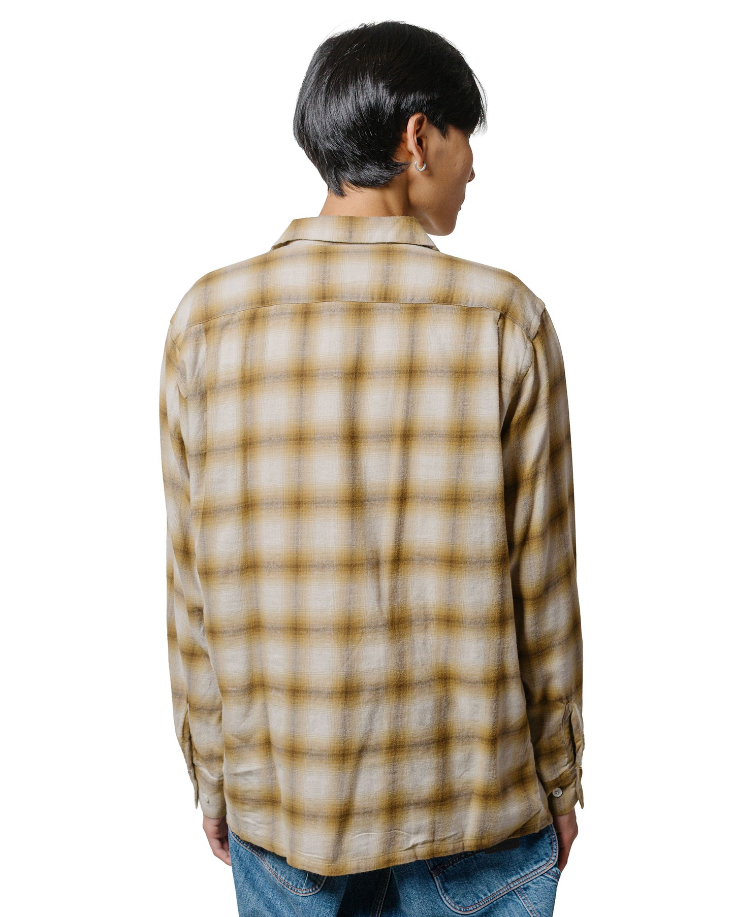 lost & found Beams Plus Beams Plus Open Collar Ombre Brown