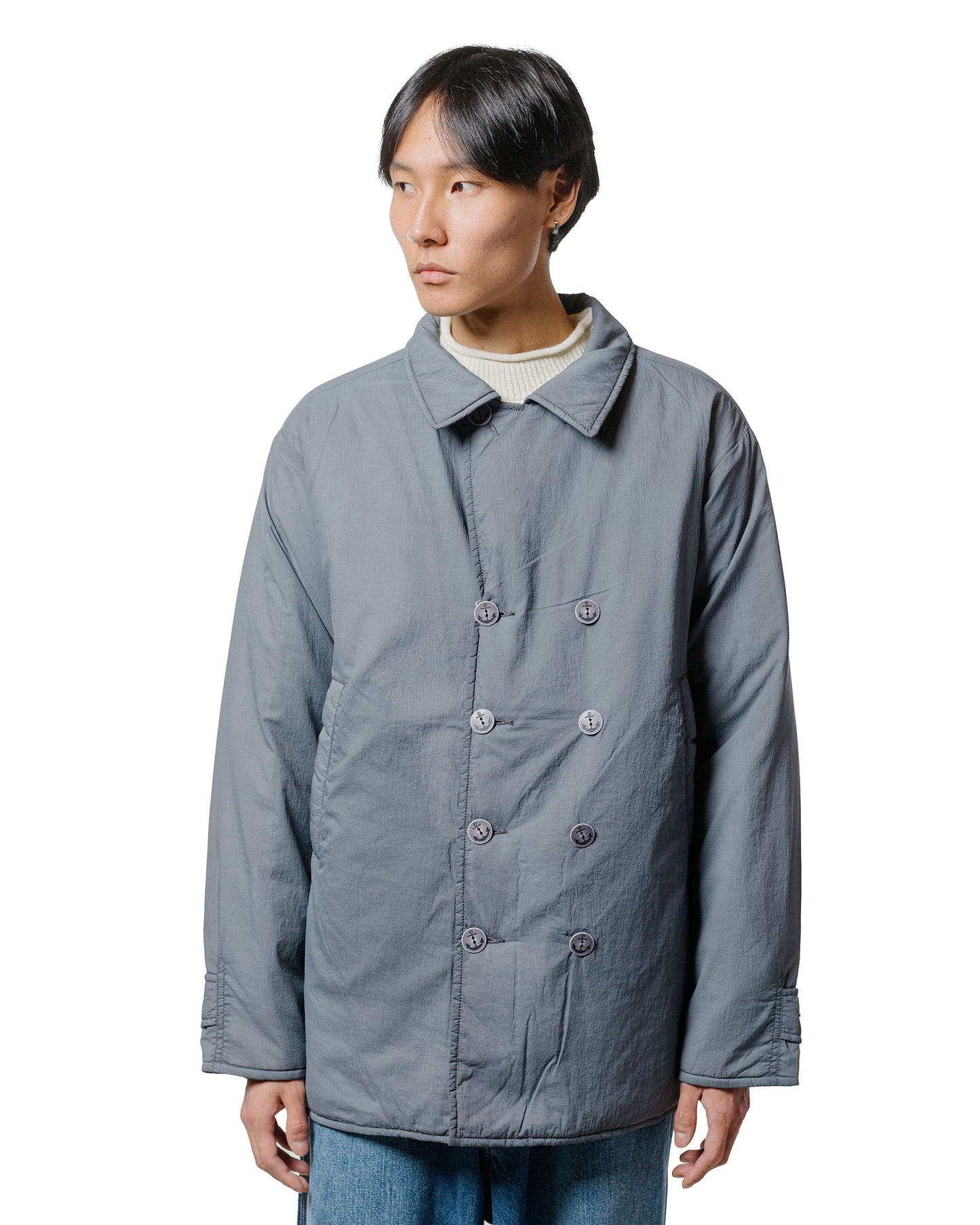 lost & found Beams Plus Beams Plus P-Coat Nylon Pigment Print Grey