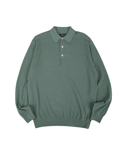 lost & found Beams Plus Beams Plus Pique Polo 14G L/S Olive