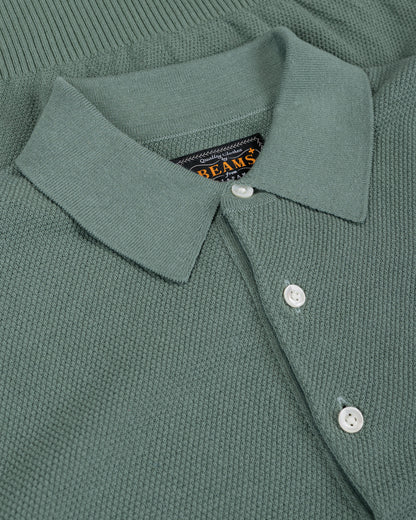 lost & found Beams Plus Beams Plus Pique Polo 14G L/S Olive
