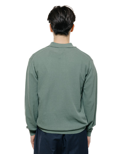 lost & found Beams Plus Beams Plus Pique Polo 14G L/S Olive