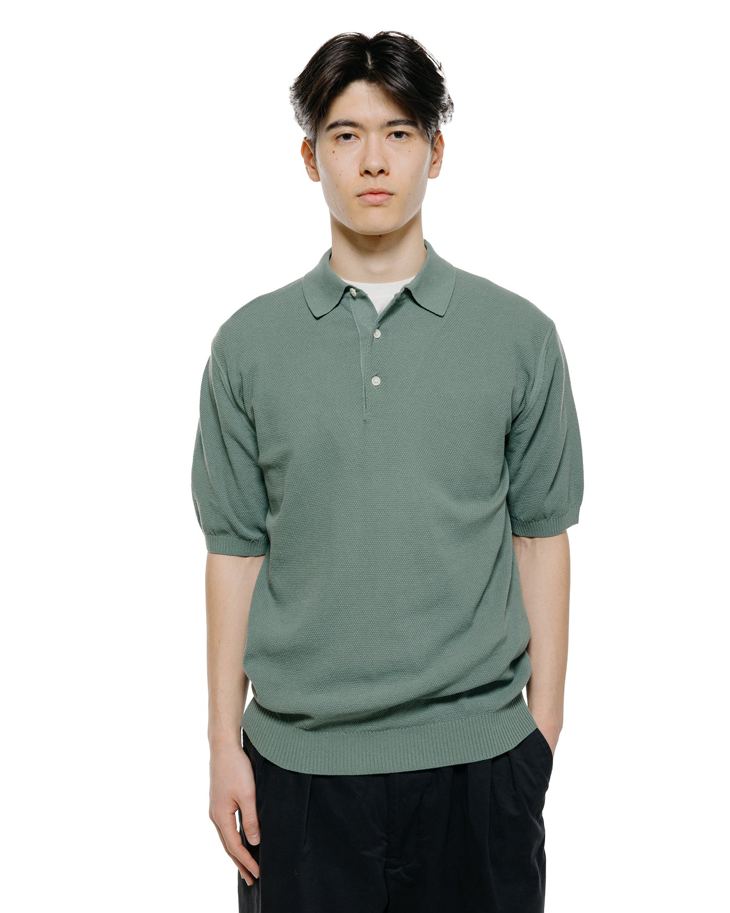 lost & found Beams Plus Beams Plus Pique Polo 14G Olive