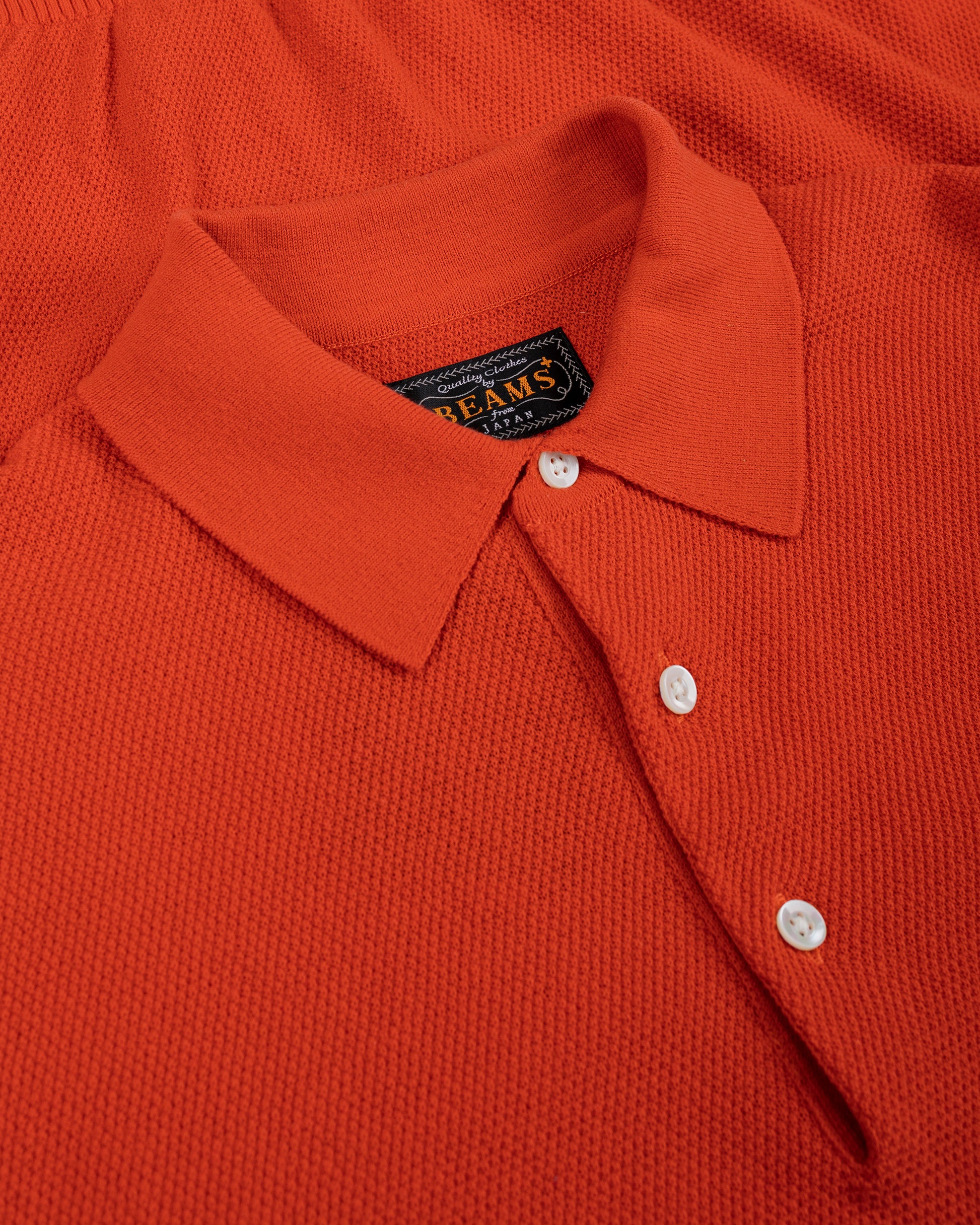 lost & found Beams Plus Beams Plus Pique Polo 14G Red