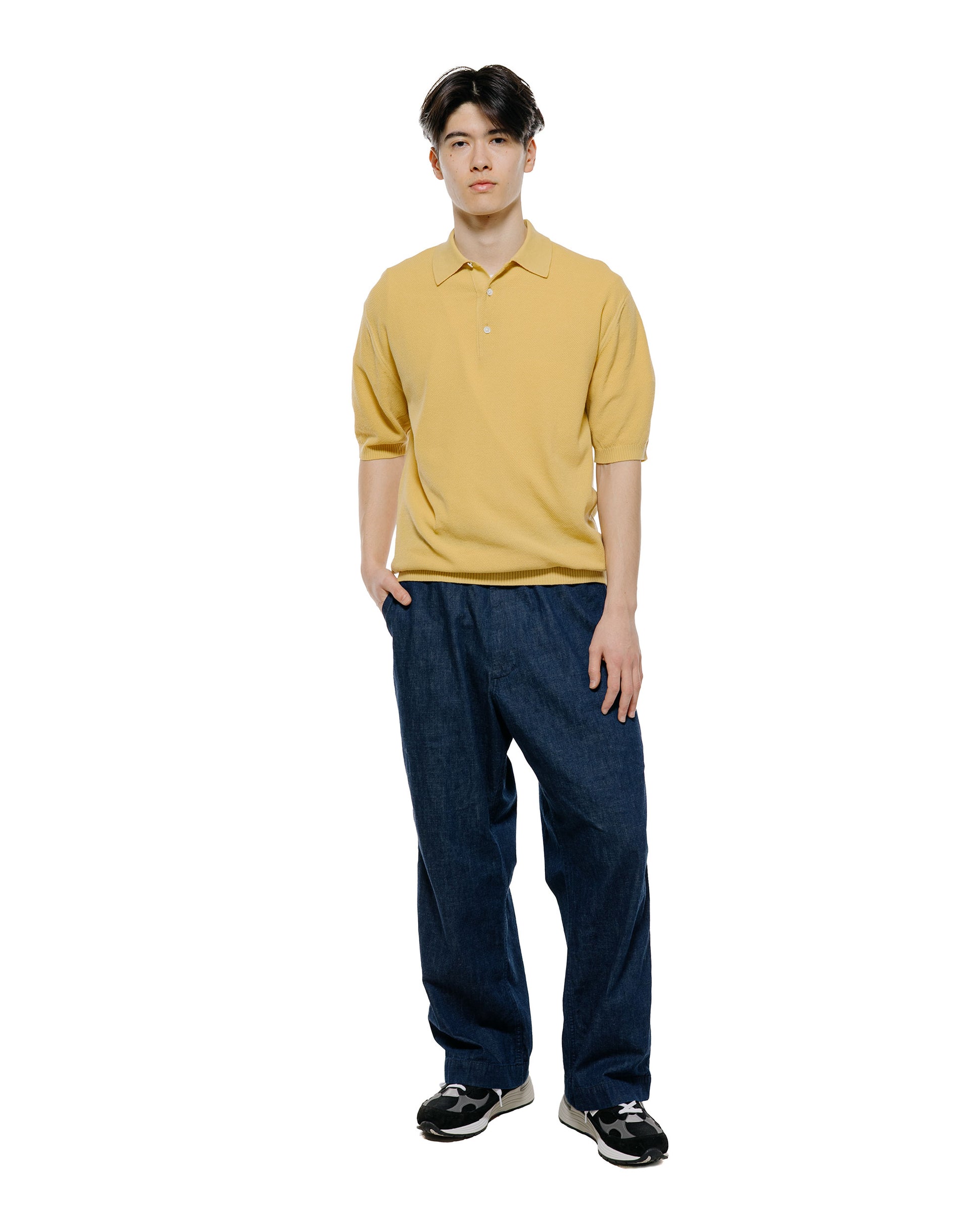 lost & found Beams Plus Beams Plus Pique Polo 14G Yellow