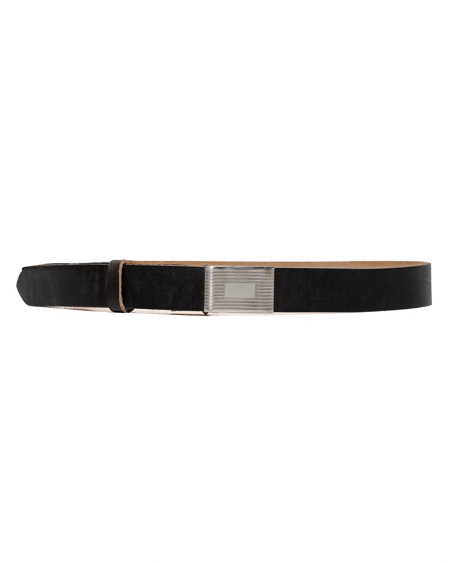 lost & found Beams Plus Beams Plus Plate Belt Horween Leather Black