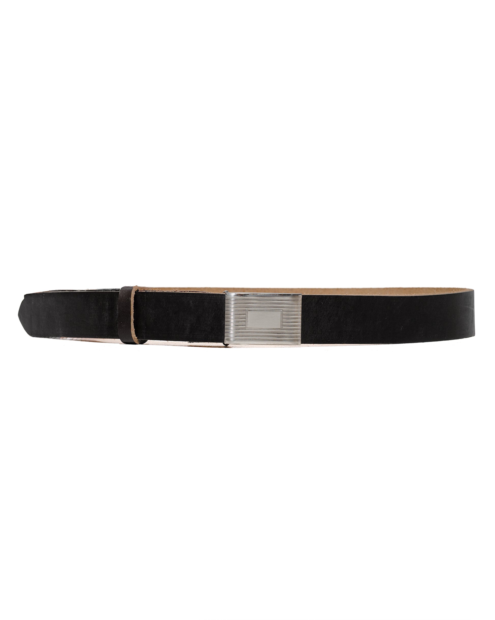 lost & found Beams Plus Beams Plus Plate Belt Horween Leather Black