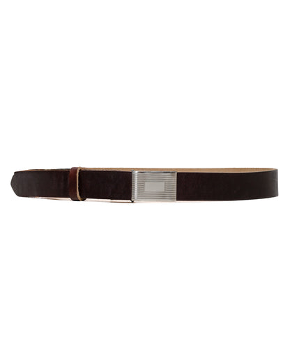 lost & found Beams Plus Beams Plus Plate Belt Horween Leather Brown