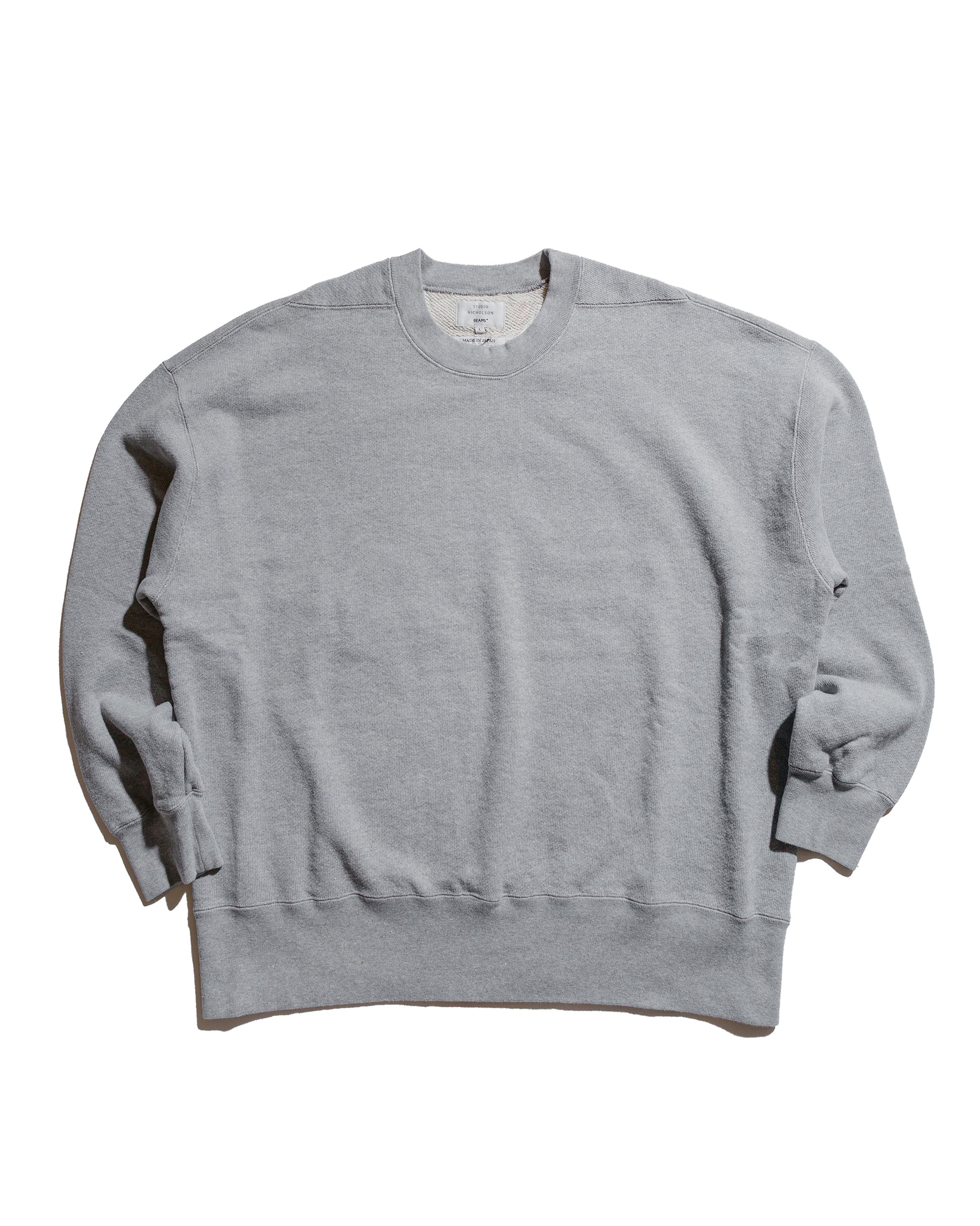 lost & found Beams Plus Beams Plus Studio Nicholson Holly Jersey Crewneck Sweat Grey Marl