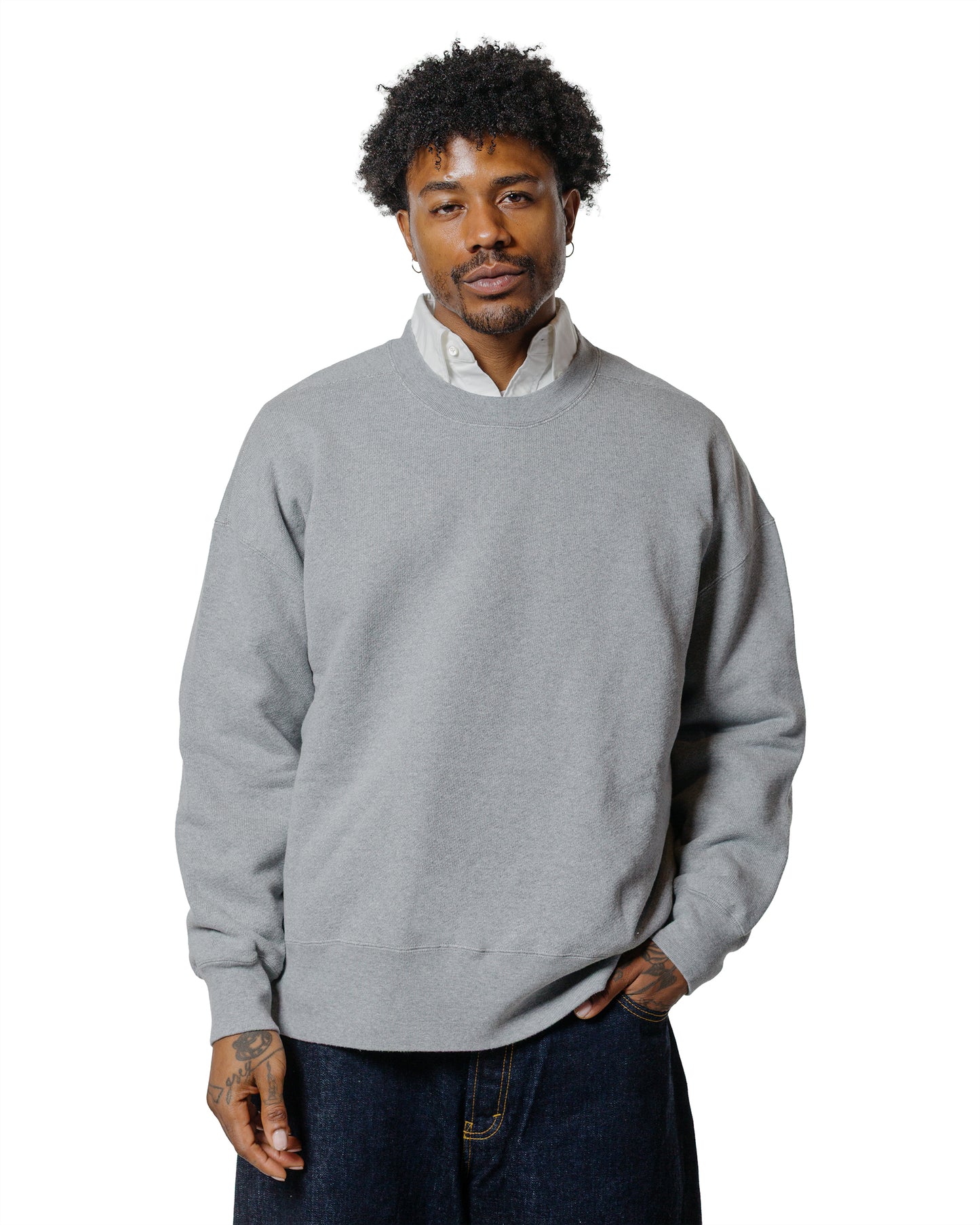 lost & found Beams Plus Beams Plus Studio Nicholson Holly Jersey Crewneck Sweat Grey Marl