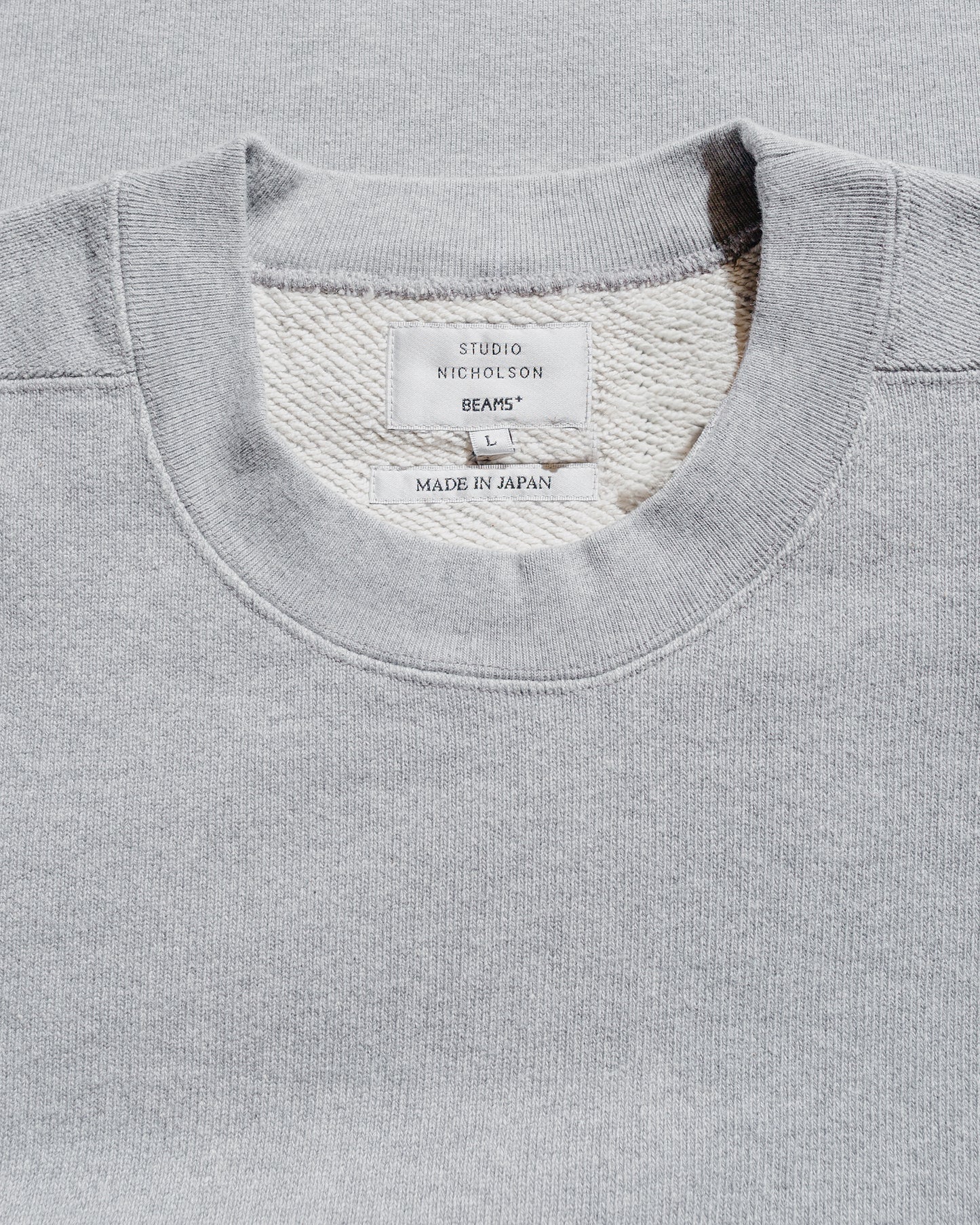 lost & found Beams Plus Beams Plus Studio Nicholson Holly Jersey Crewneck Sweat Grey Marl