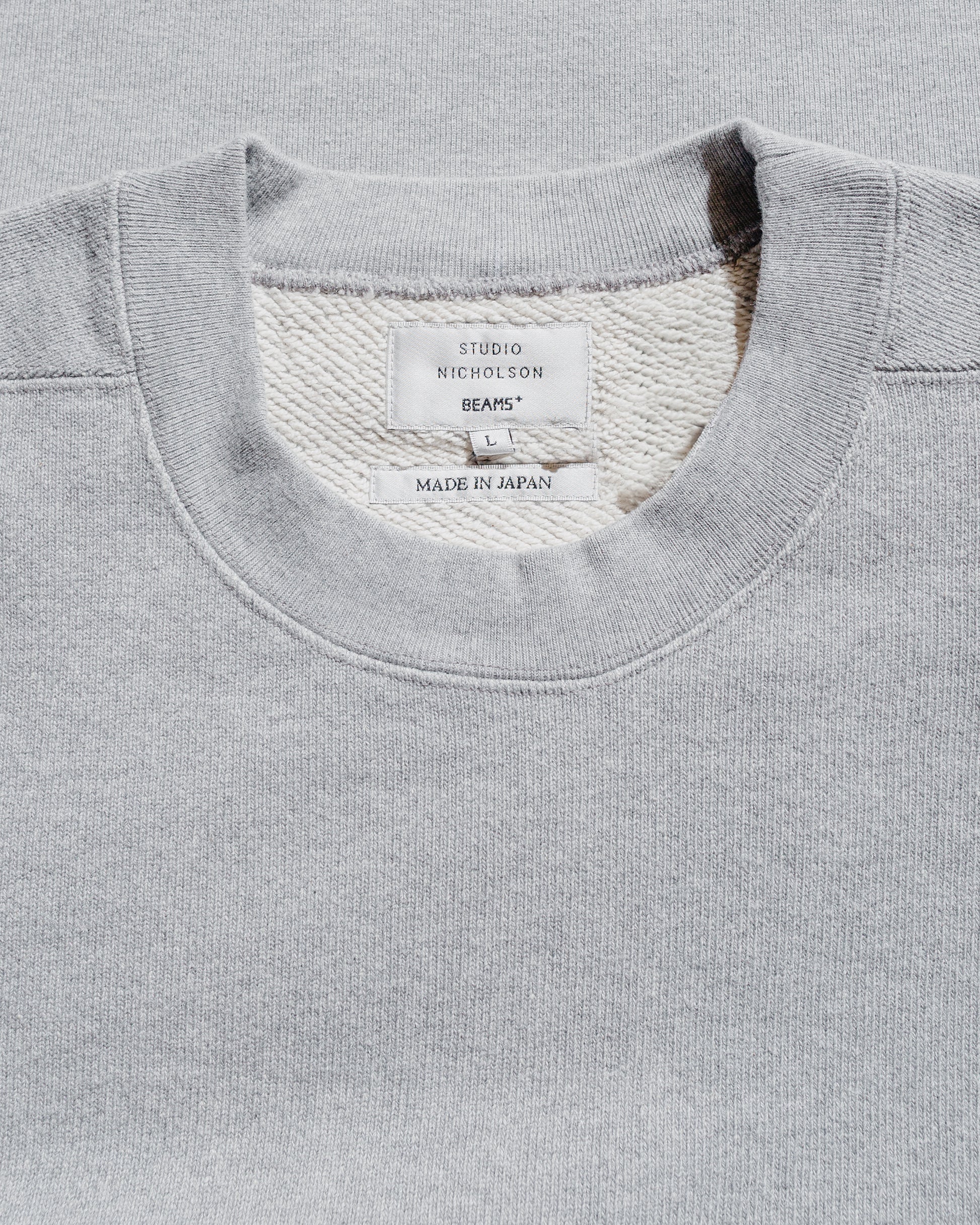 lost & found Beams Plus Beams Plus Studio Nicholson Holly Jersey Crewneck Sweat Grey Marl