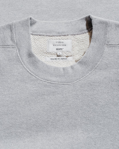 lost & found Beams Plus Beams Plus Studio Nicholson Holly Jersey Crewneck Sweat Grey Marl