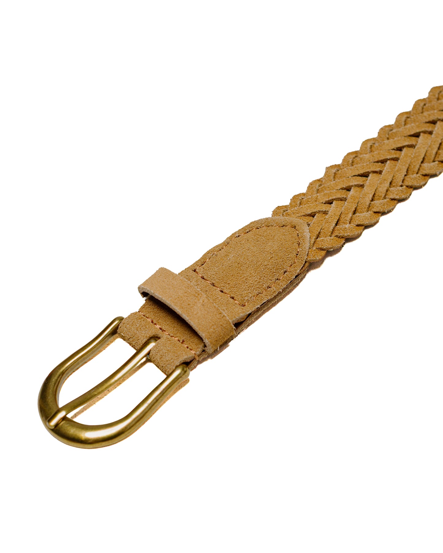 lost & found Beams Plus Beams Plus Suede Mesh Belt Camel
