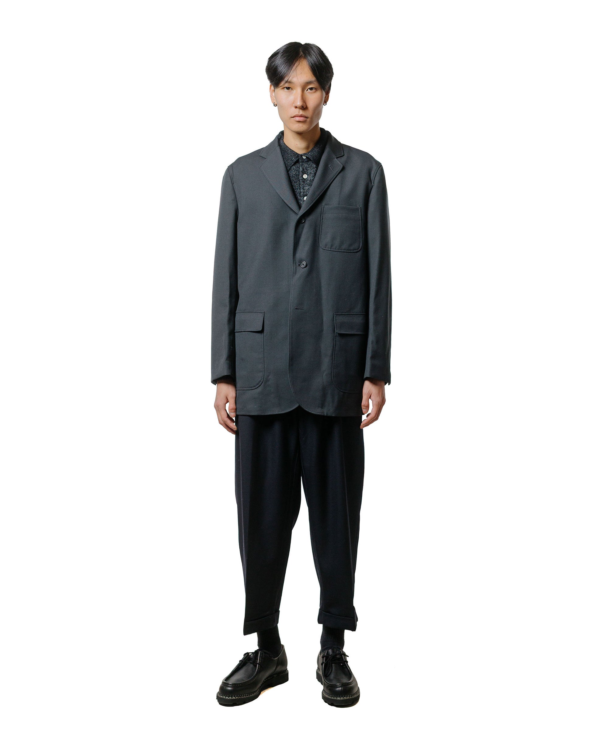lost & found Beams Plus Beams Plus 2Pleats Laundry Wool Navy