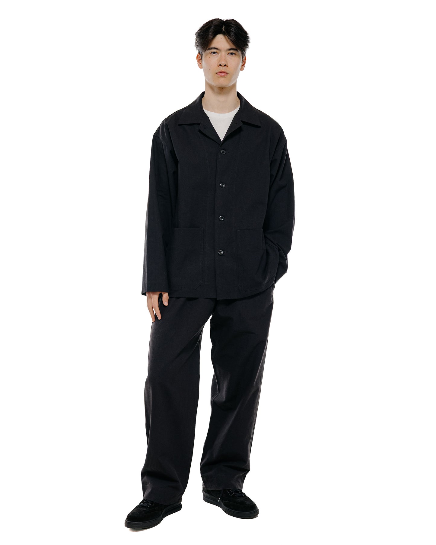 Body of Work Jasper Pull-On Pant Nep Cotton Linen Black