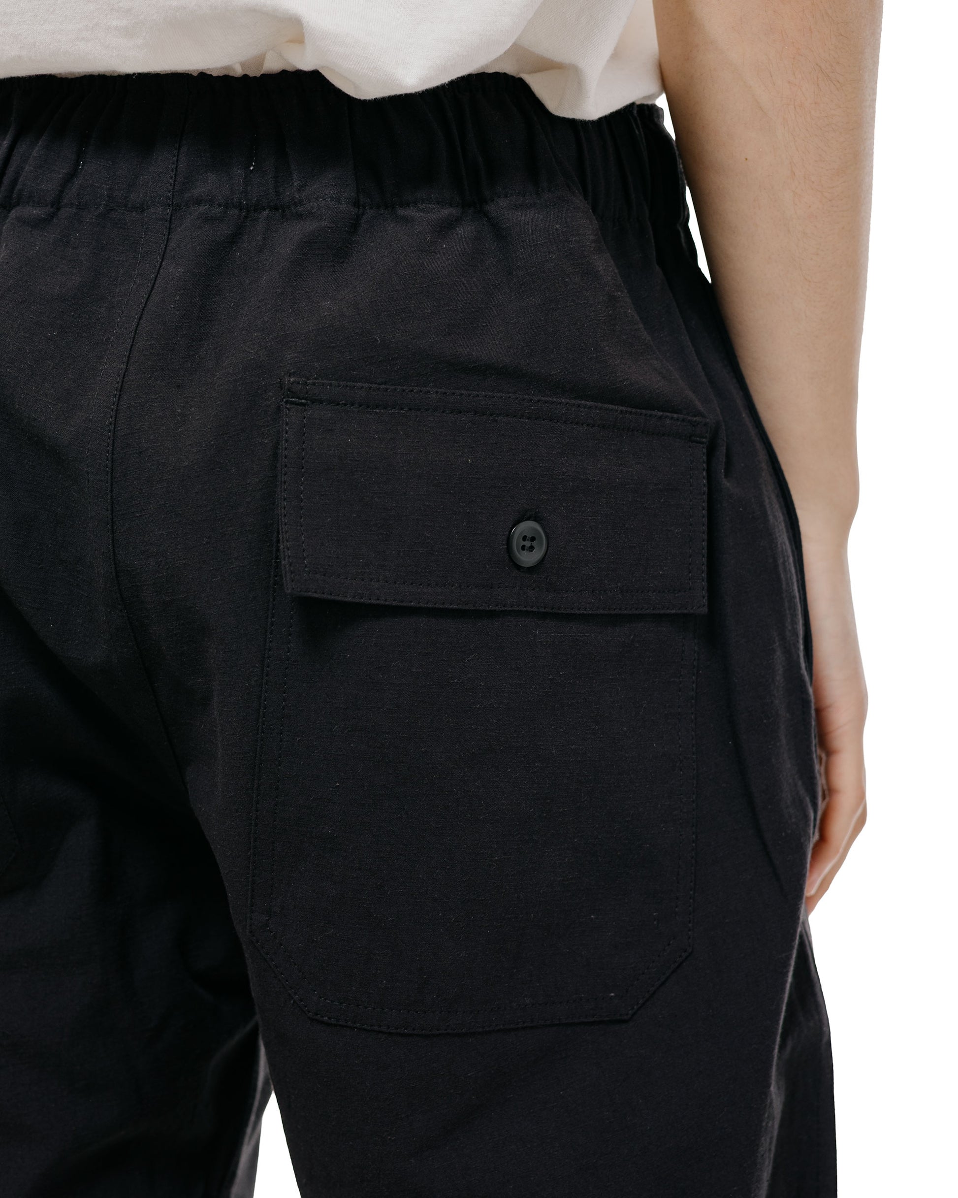 Body of Work Jasper Pull-On Pant Nep Cotton Linen Black