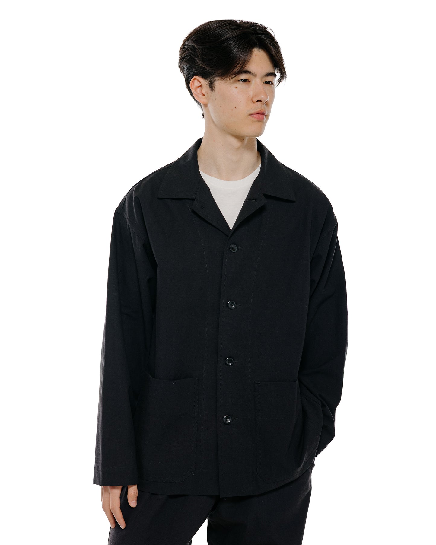 Body of Work Linden Jacket Nep Cotton Linen Black