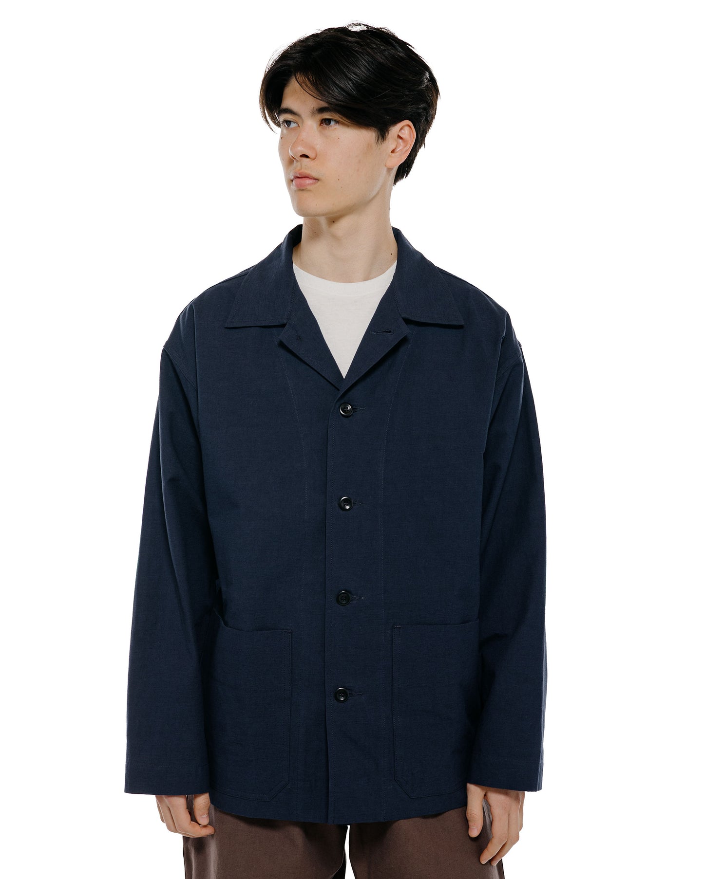Body of Work Linden Jacket Nep Cotton Linen Navy