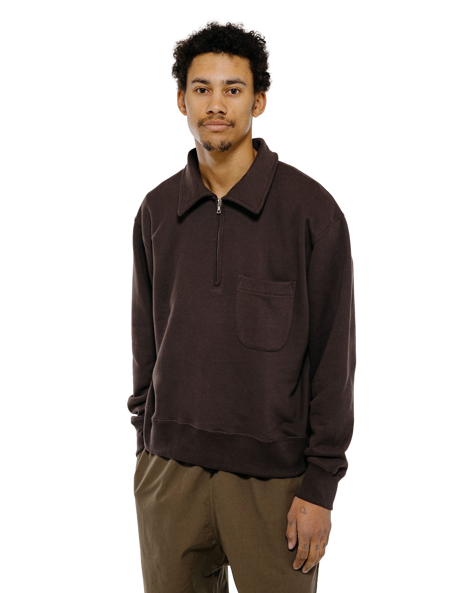 lost & found Body of Work Body of Work Myrtle Quarter-Zip Sweatshirt Sueded French Terry Loam
