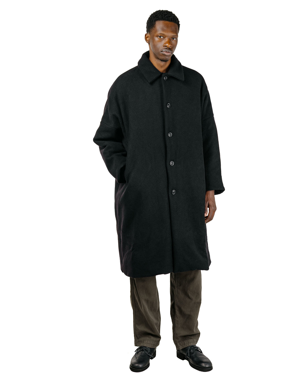 CASEY CASEY Big Blobby Coat Heavy Cashmere Black