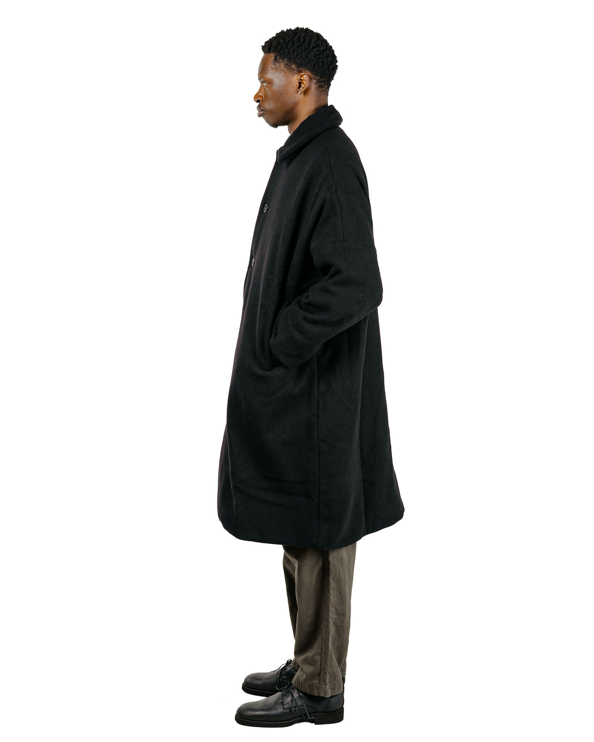 CASEY CASEY Big Blobby Coat Heavy Cashmere Black