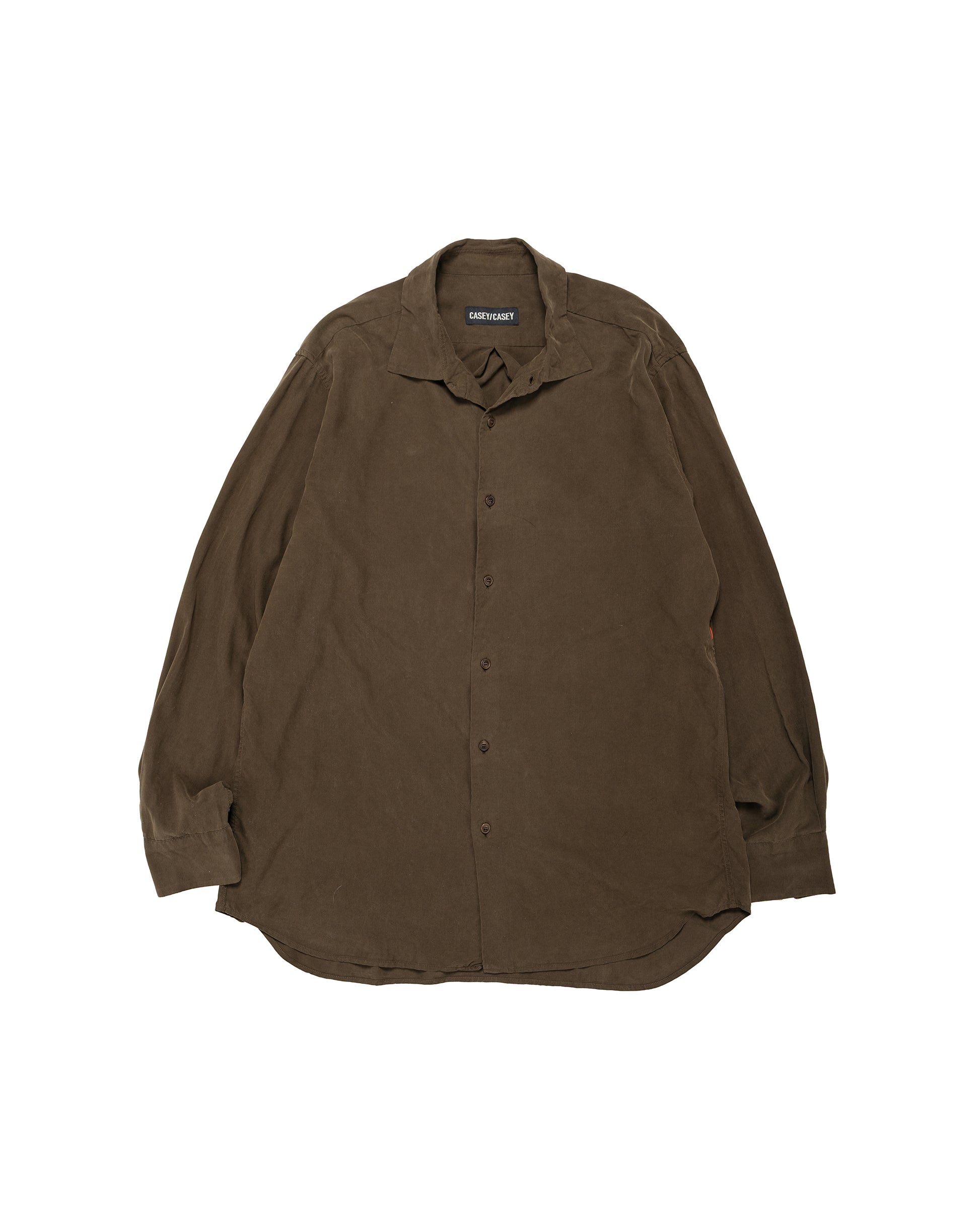 lost & found CASEY CASEY CASEY CASEY Big Raccourice Shirt Spun Silk Brown
